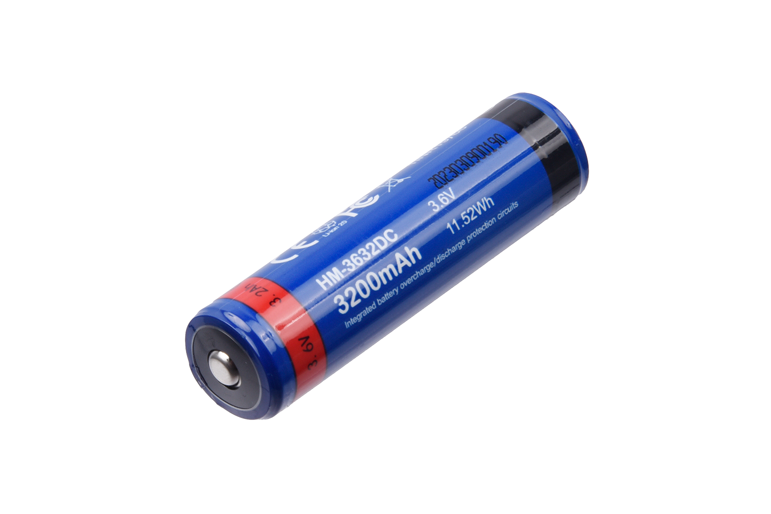 Battery 18650, Rechargeable Li-ion 3.6V 3200 mAh