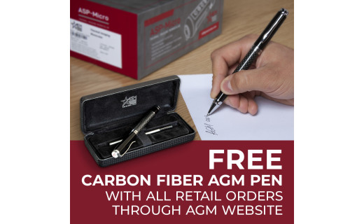FREE CARBON FIBER AGM PEN with all Retail orders