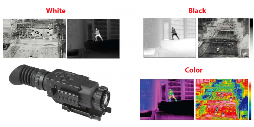 Difference between Black and White or Color palettes on Thermal Imaging