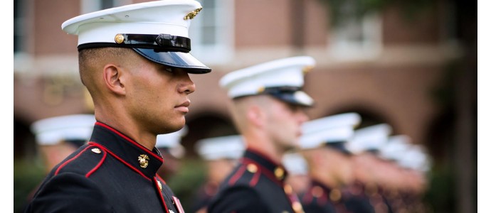 Dress uniform of US Army troops