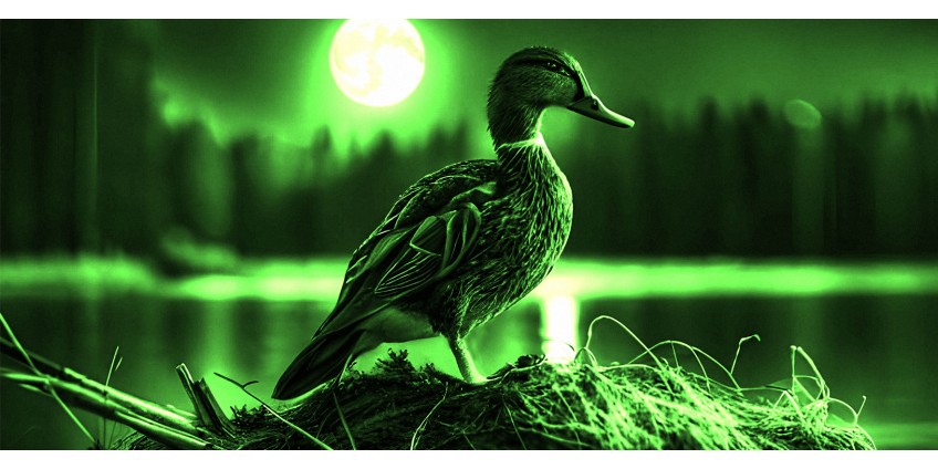 Duck hunting with a night vision device