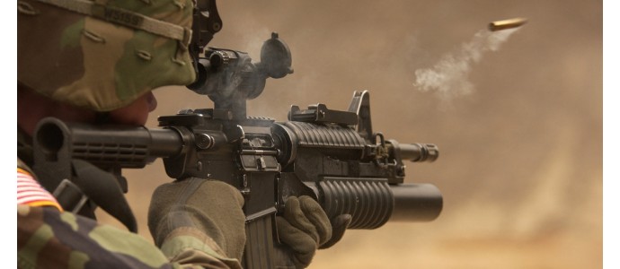 The famous US weapon. Pistols and rifles.
