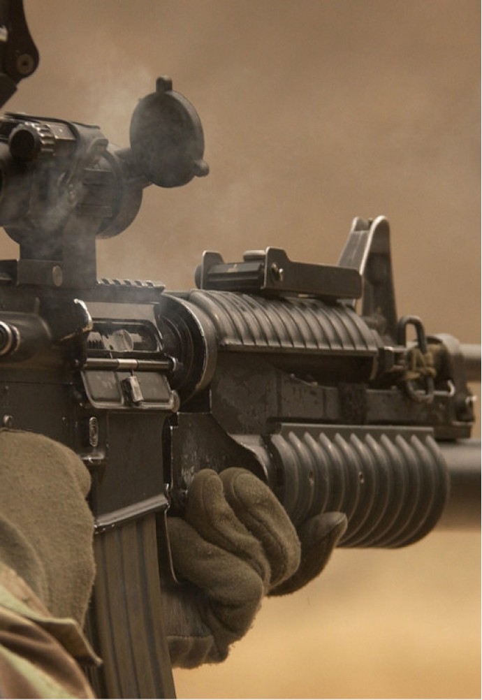The famous US weapon. Pistols and rifles.