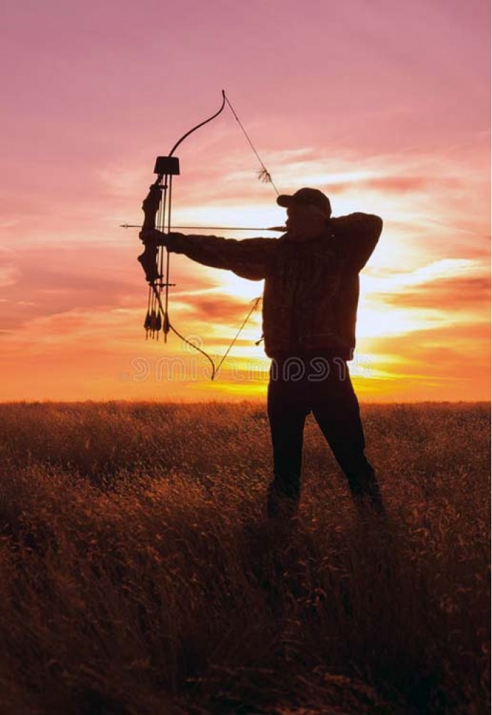 Night hunting with a bow