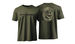 AGM T-Shirt Skull, green olive color, size  L